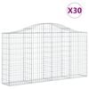 vidaXL Obokane gabion ko&scaron;are 30kosov 200x30x100/120cm pocinkano železo
