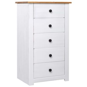 vidaXL Komoda bela 46x40x89 cm borovina Panama Range