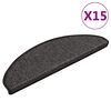 vidaXL Samolepilne preproge za stopnice sisal 15kosov 65x21x4cm antra.