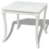 vidaXL Miza za Jedilnico 80x80x76 cm Visok Sijaj Bele Barve