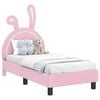 vidaXL Posteljica za malčke z vzglavjem Roza 70 x 140 cm PU