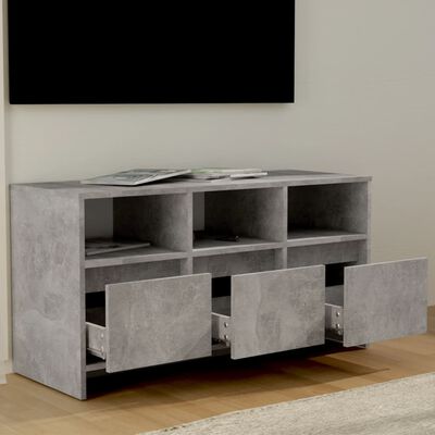 vidaXL TV omarica betonsko siva 102x37,5x52,5 cm iverna plošča