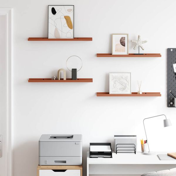 vidaXL Stenska polica 4 pcs Rdeča 60 x 9 x 3 cm Konstruiran les