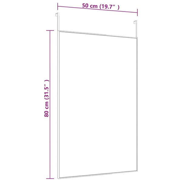 vidaXL Ogledalo za vrata zlato 50x80 cm steklo in aluminij