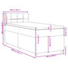 vidaXL Box spring postelja z vzmetnico temno rjava 100x200 cm blago