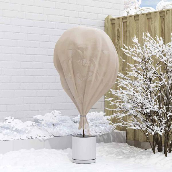 vidaXL Fleece za za&scaron;čito rastlin pred zmrzaljo Bež 20 x 3,2 m