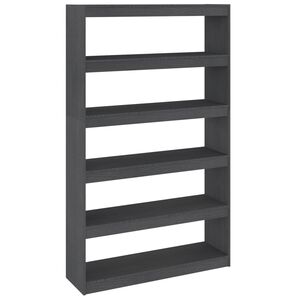 vidaXL Knjižna omara za razdelitev prostora siva 100x30x167,5 cm