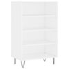 vidaXL Visoka omara bela 57x35x90 cm inženirski les