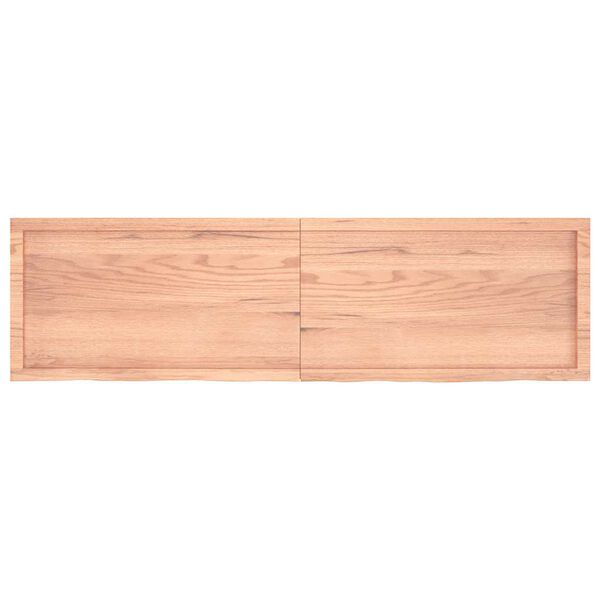 vidaXL Kopalniški pult svetlo rjav 180x50x(2-6) cm obdelan trden les