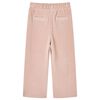 Otroške hlače rebrasti žamet svetlo roza 92