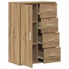 vidaXL Strani &scaron;al Umetni hrast 60 x 31 x 84 cm Konstruiran les