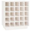 vidaXL Stojalo za vino belo 55,5x34x61 cm trdna borovina