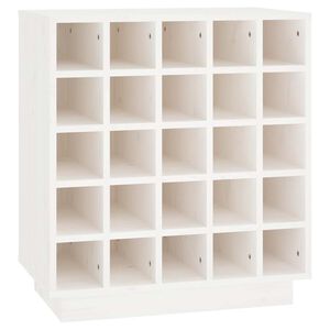 vidaXL Stojalo za vino belo 55,5x34x61 cm trdna borovina