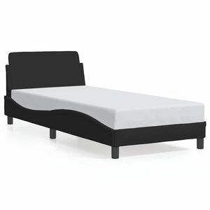 vidaXL Posteljni okvir Dover črne barve 90x190 cm blago