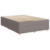 vidaXL Box spring postelja z vzmetnico taupe 140x200 cm blago