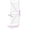 vidaXL Vrata NARVIK Naravna 70 x 210 cm Masiven borov les
