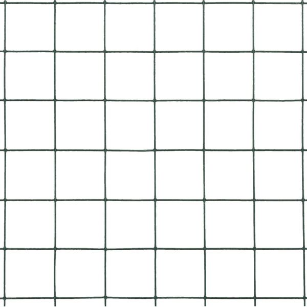 vidaXL Žična mreža za ograjo jeklo s PVC oblogo 10x0,5 m zelena