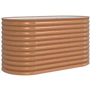vidaXL Dvignjena gredica Rjava 160 x 80 x 81 cm Jeklo
