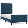 vidaXL Posteljni okvir brez vzmetnice temno moder 80x200 cm žamet