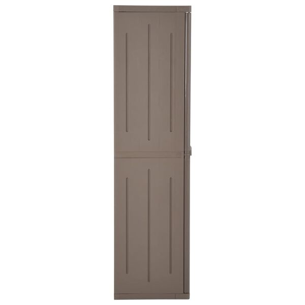 vidaXL Vrtna omara rjava 65x45x88 cm PP videz lesa