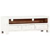 vidaXL TV omarica bela 120x30x40 cm trden akacijev les