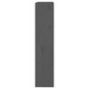 vidaXL Knjižna omara/pregrada siva 80x30x135,5 cm trdna borovina