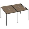 vidaXL Paviljon z zložljivo streho 400x300x233 cm taupe