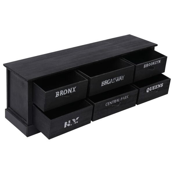 vidaXL Klop za hodnik črna 115x30x40 cm lesena