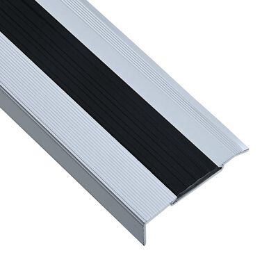 vidaXL Obrobe za stopnice L-oblike 15 kosov aluminij 134 cm srebrne