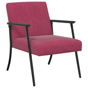 vidaXL fotelj Vinorodna rdeča 59 x 75 x 78 cm Žamet