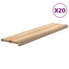 vidaXL Podloge za stopnice 20 kosov 110x25x2 cm trdna hrastovina