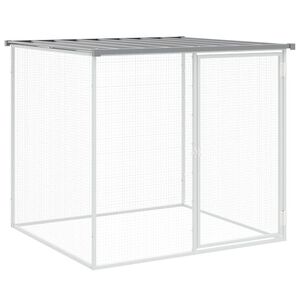 vidaXL Koko&scaron;njak s streho svetlo siv 103x98x90 cm pocinkano jeklo