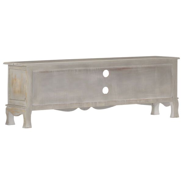 vidaXL TV omarica siva 120x30x42 cm trden mangov les