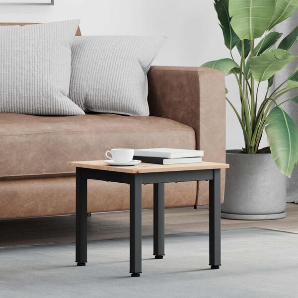 vidaXL Klubska miza Bela 60 x 50 x 36 cm Masivno borovo les