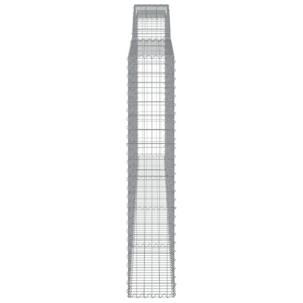 vidaXL Obokana gabonska košara 400x30x160/180 cm pocinkano železo