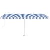 vidaXL Prostostoječa avtomatska tenda 500x300 cm modra/bela