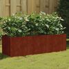 vidaXL Vrtna visoka greda 120x40x40 cm corten jeklo