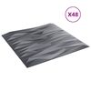 vidaXL Stenski paneli 48 kosov sivi 50x50 cm XPS 12 m&sup2; kamen