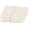 vidaXL Prevleka za blazino 12 kos HOUTEN Bela 40 x 80 cm