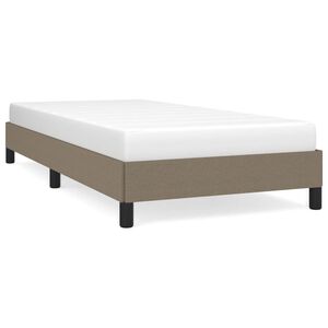 vidaXL posteljni okvir brez vzmetnice Taupe 90x200 cm Tkanina
