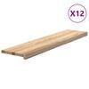 vidaXL Podloge za stopnice 12 kosov 110x30x2 cm trdna hrastovina