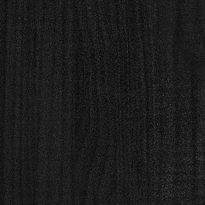vidaXL Posteljni okvir črn iz trdnega lesa 135x190 cm