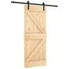 vidaXL Drsna vrata 85 x 210 cm Masiven borov les (neobdelan)