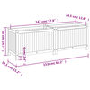 vidaXL Vrtno cvetlično korito s podlogo 153x38,5x50 cm akacijev les