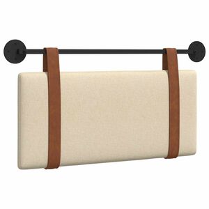 vidaXL Viseče vzglavje postelje krema Antikni PU