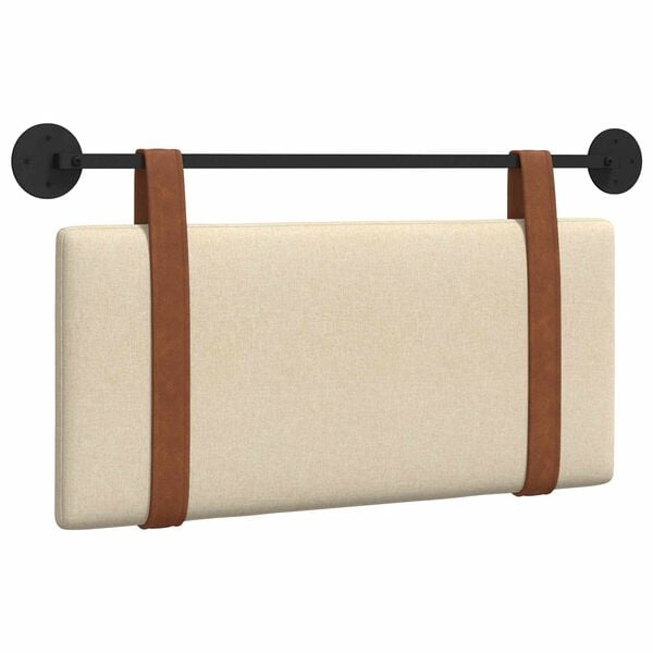 vidaXL Visoki naslon za glavo krema 90 x 55 x 5 cm Antikni PU