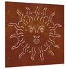 vidaXL Vrtna stenska dekoracija 55x55 cm corten jeklo sonce