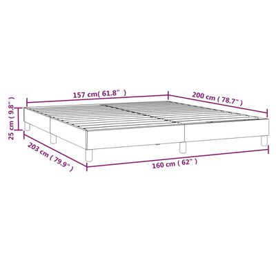 vidaXL Box spring posteljni okvir svetlo siv 160x200 cm blago