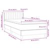 vidaXL Box spring postelja z vzmetnico temno modra 90x220 cm žamet