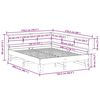 vidaXL Knjižna postelja brez vzmetnice bela 160x200 cm trdna borovina